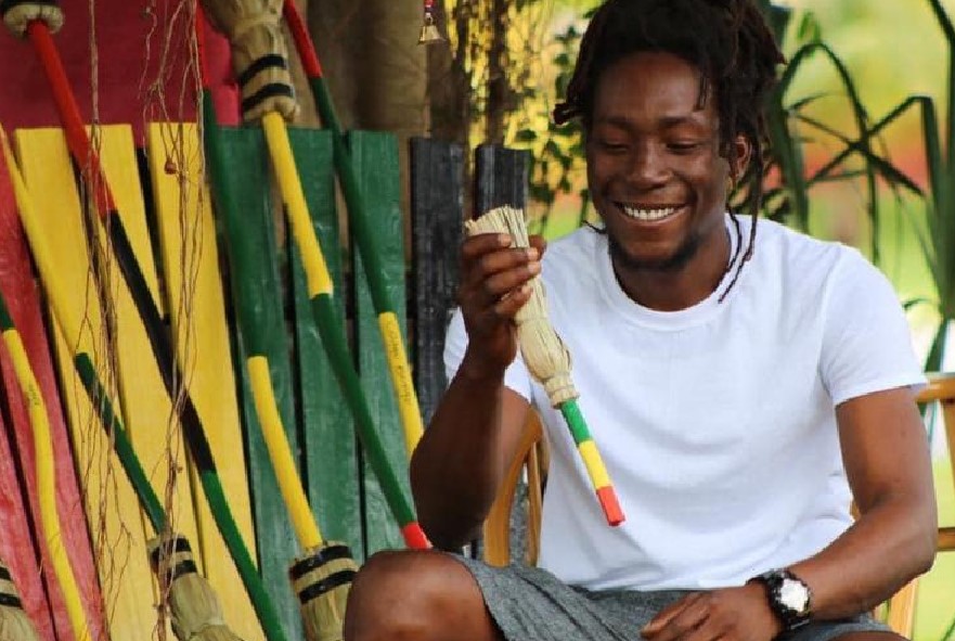 Jamaican Reggae Star Jahdon Ventures into Broom-making